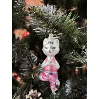 Новогодняя игрушка Котенька-йог
