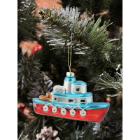 Новогодняя игрушка Пароход