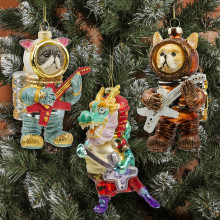 Стеклянные новогодние игрушки ручной работы Стеклянные новогодние игрушки ручной работы