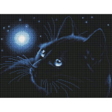 Серия Алмазной мозаики "Черные кошки"